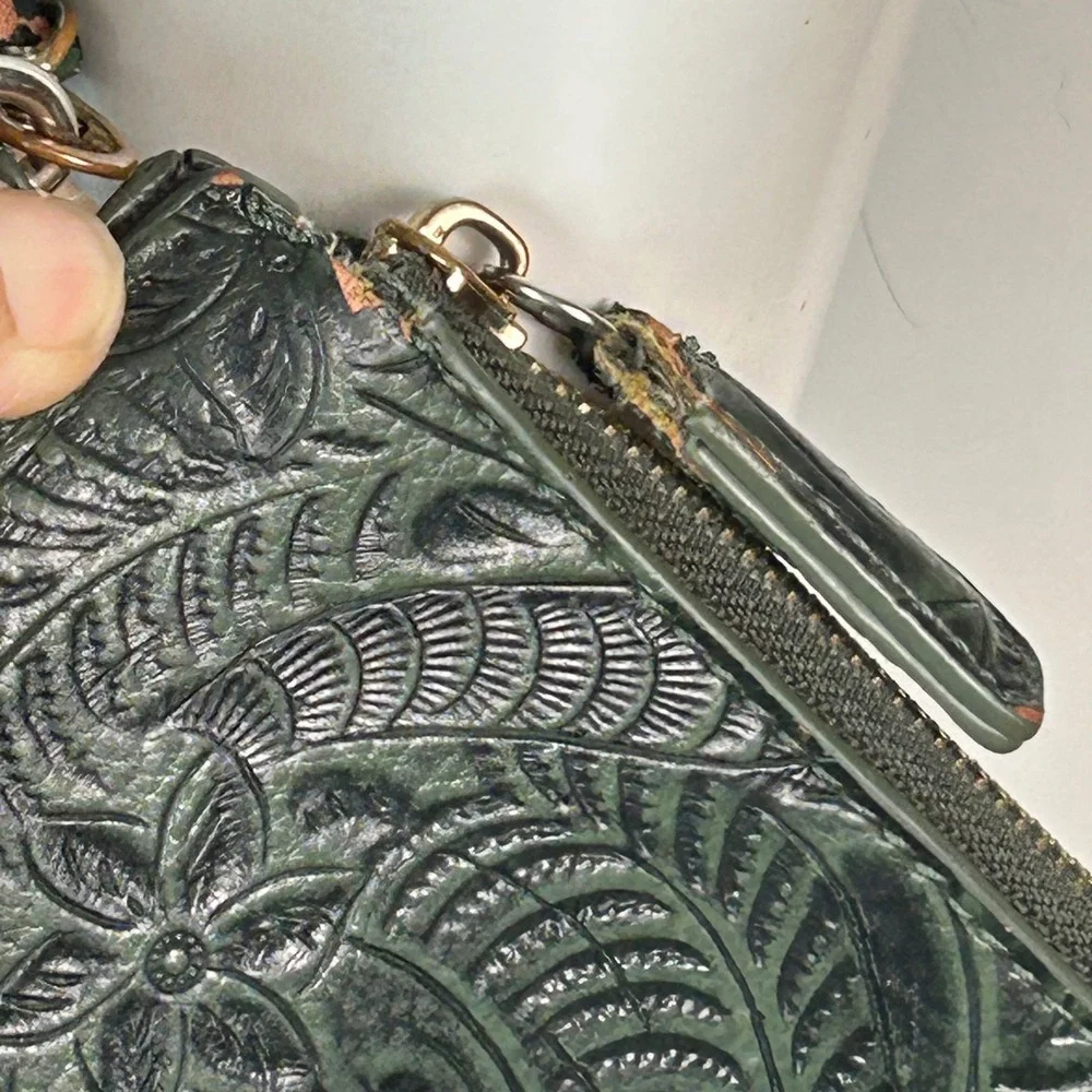 Western Festival Fall Crossbody Bag Floral Tooled Fringe Earthy Dark Fairy